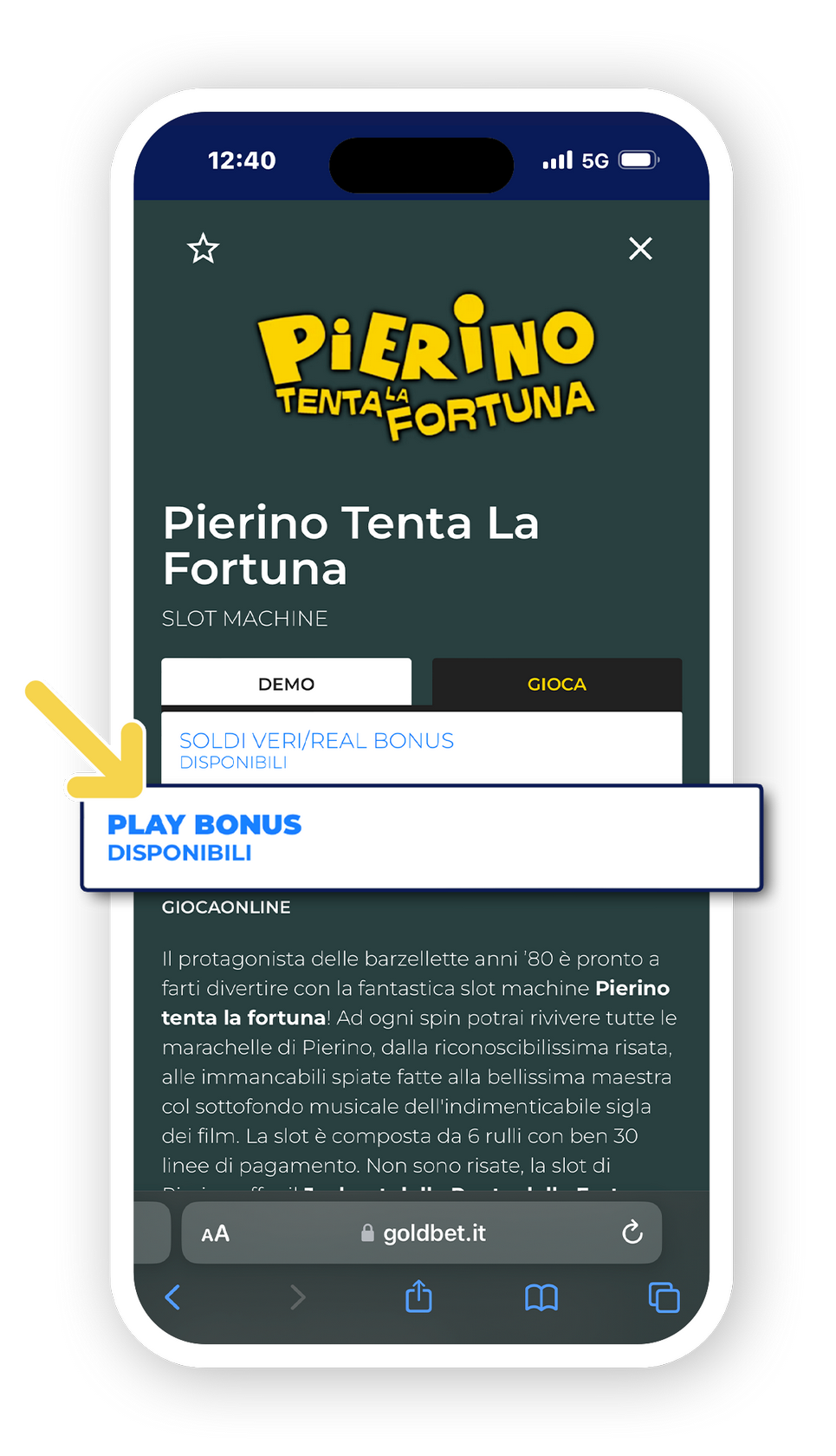 Goldbet: Accesso alla piattaforma di scommesse e casinò online